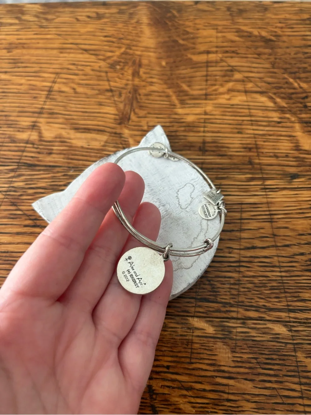 Alex and Ani 'Today is an Opportunity' Silver Charm Bangle